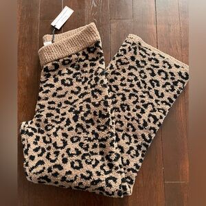 Cupcakes & Cashmere leopard cheetah print lounge sweatpant sleep pant soft